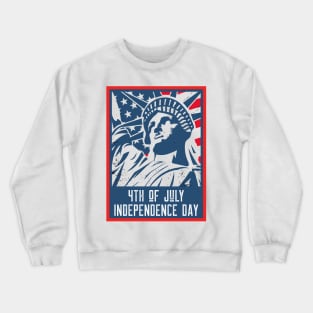 4th Of July Statue Of Liberty Crewneck Sweatshirt